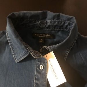 BR DENIM RILEY BOW SHIRT